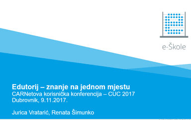 Edutorij - prezentacija na CUC-u 2017