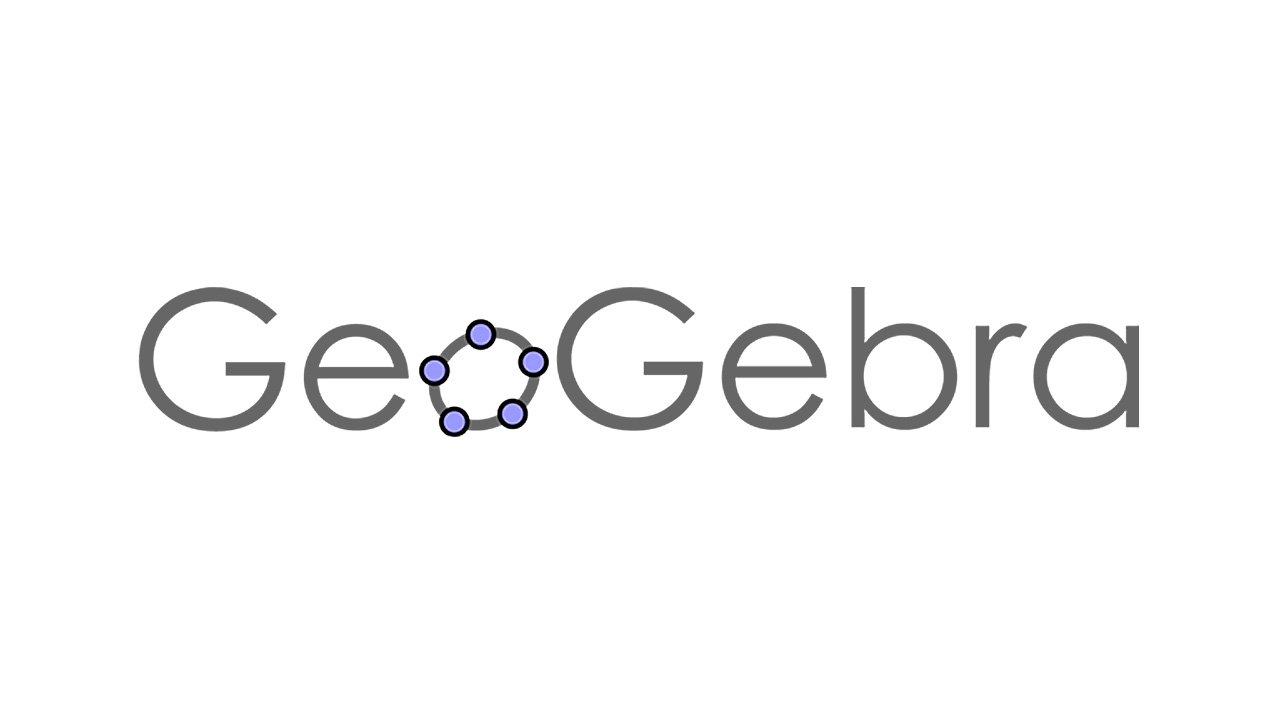 Na slici je logo GeoGebre, interaktivnog digitalnog alata namijenjenog za učenje matematike.