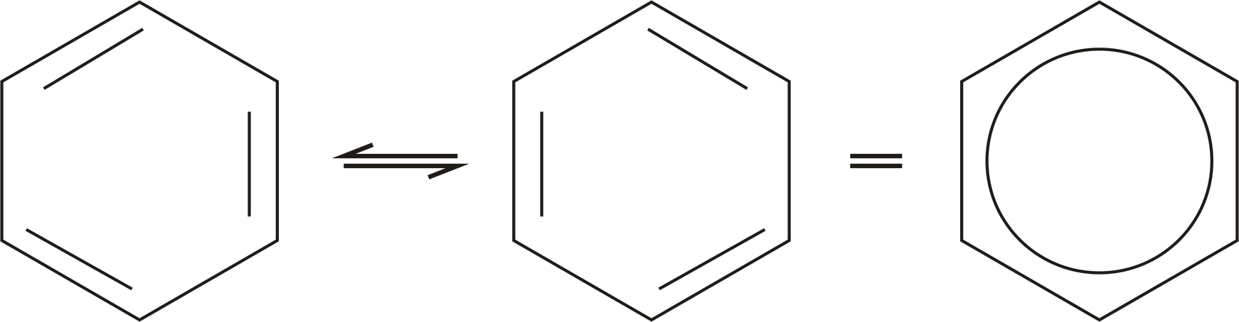 Strukturna formula molekule benzena