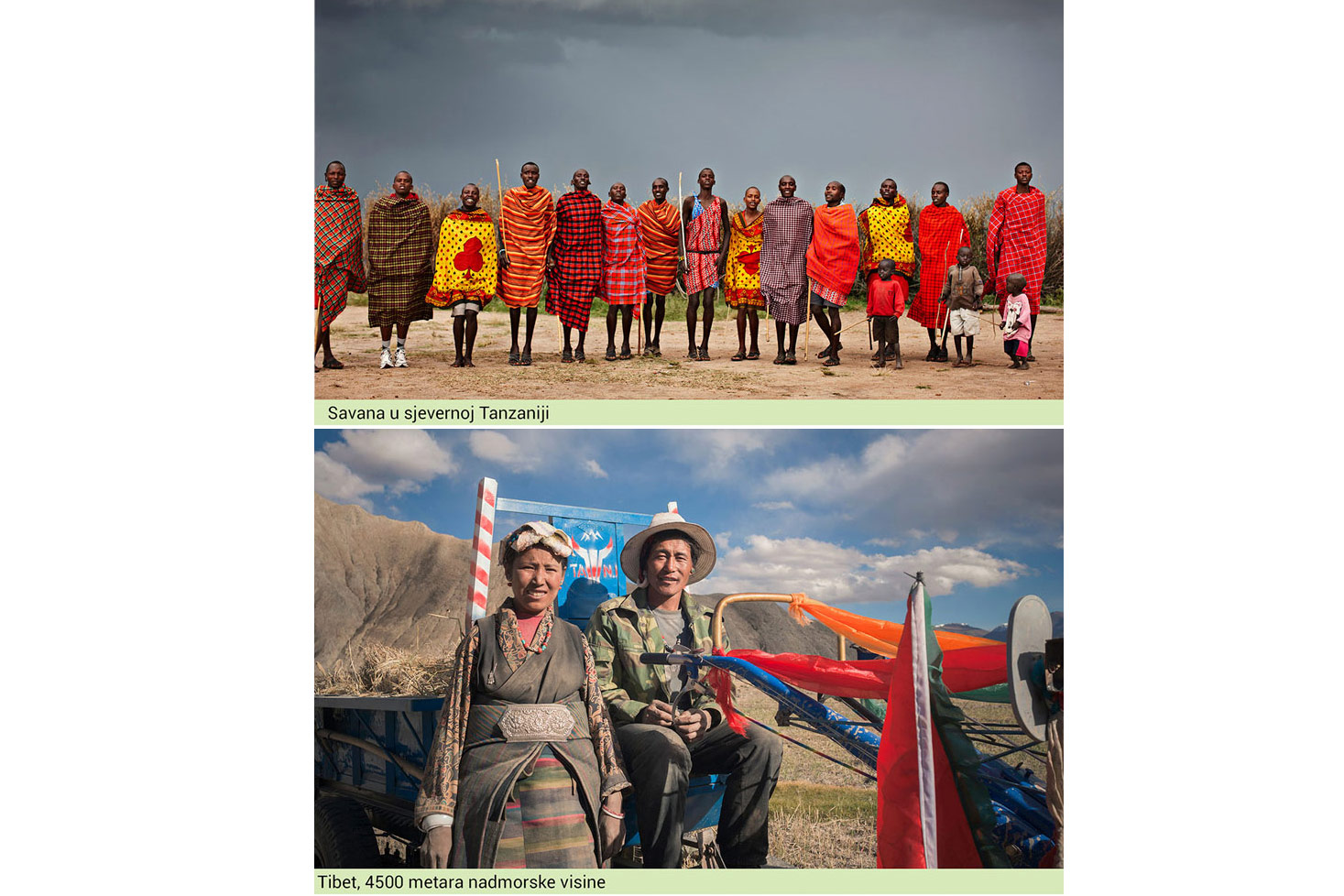 Pripadnici plemena Masai i farmeri iz Tibeta