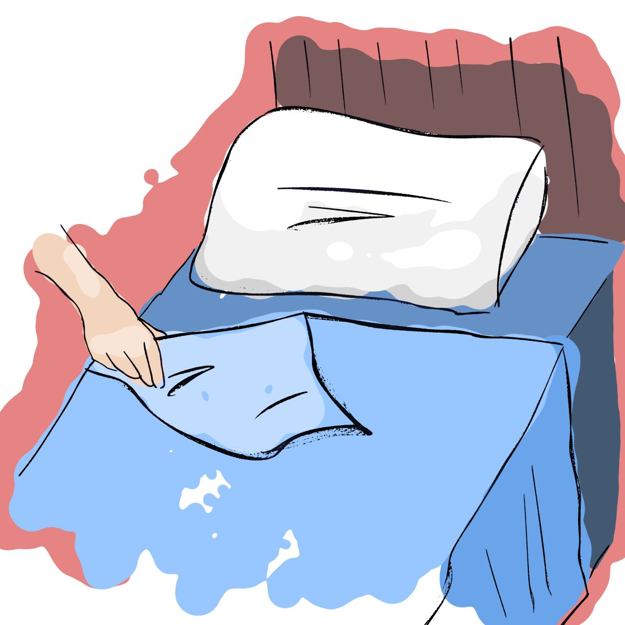 Ilustracijom je prikazano namještanje kreveta.