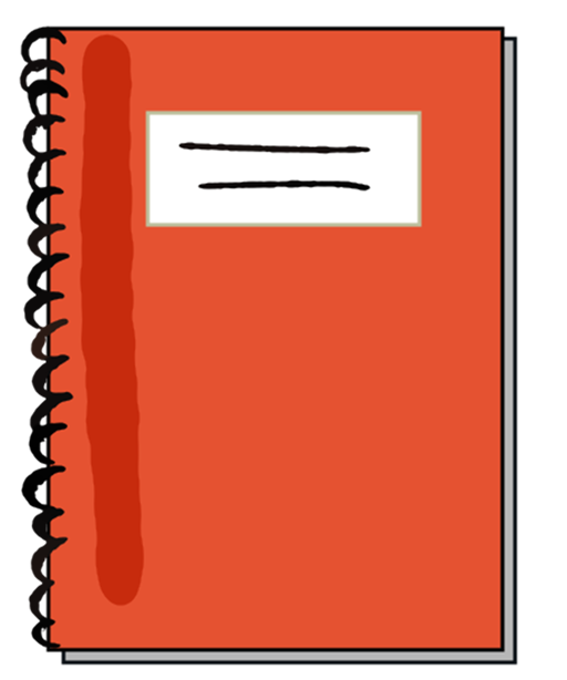 Ilustracijom je prikazana crvena bilježnica.