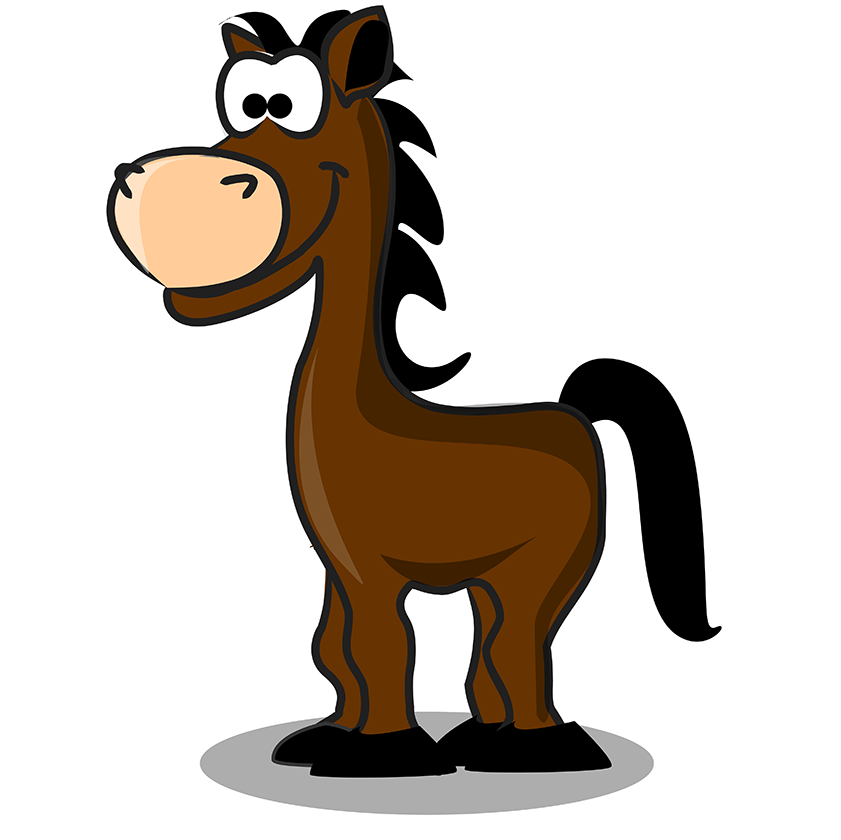 Ilustracija prikazuje konja.