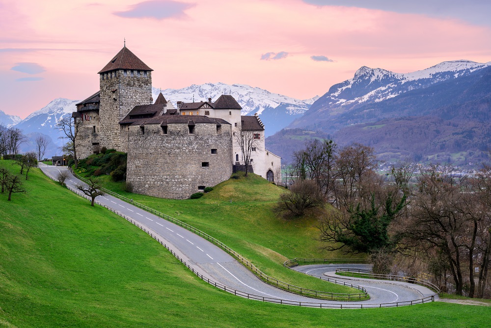 Slika prikazuje dvorac Vaduz.