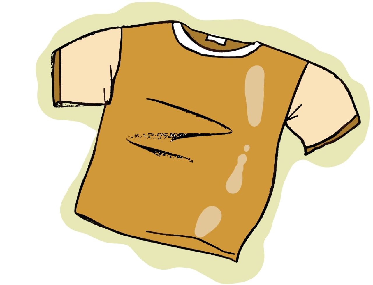 Ilustracijom je prikazana narančasta majica kratkih rukava.