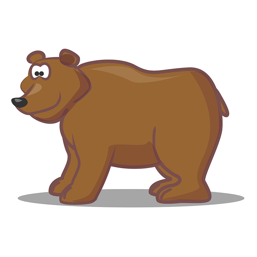 Ilustracija prikazuje medvjeda.
