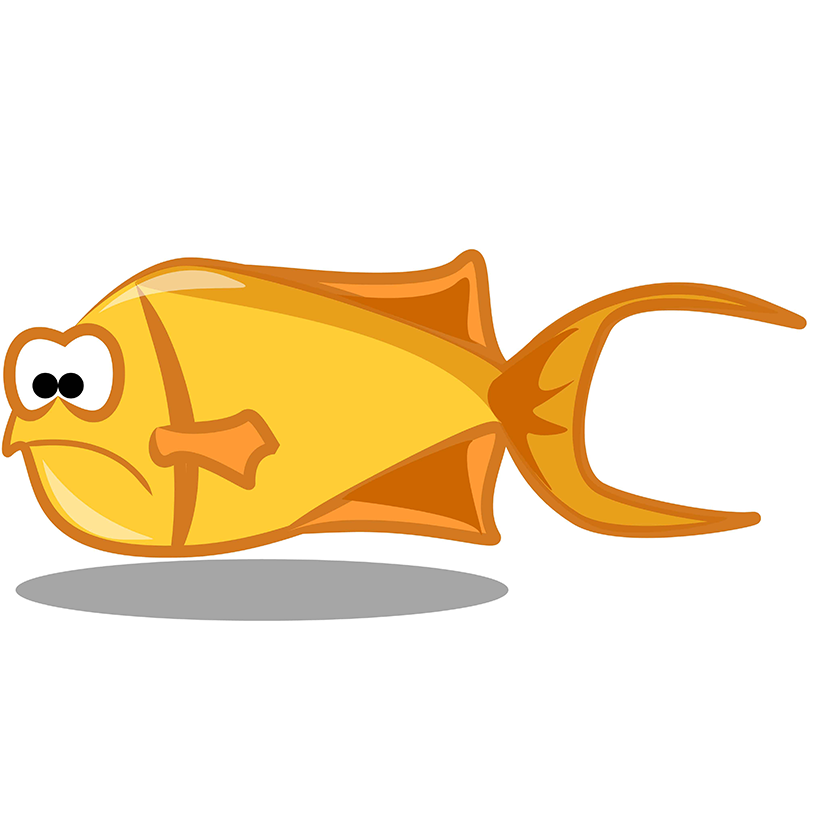 Ilustracija prikazuje ribicu u akvariju.