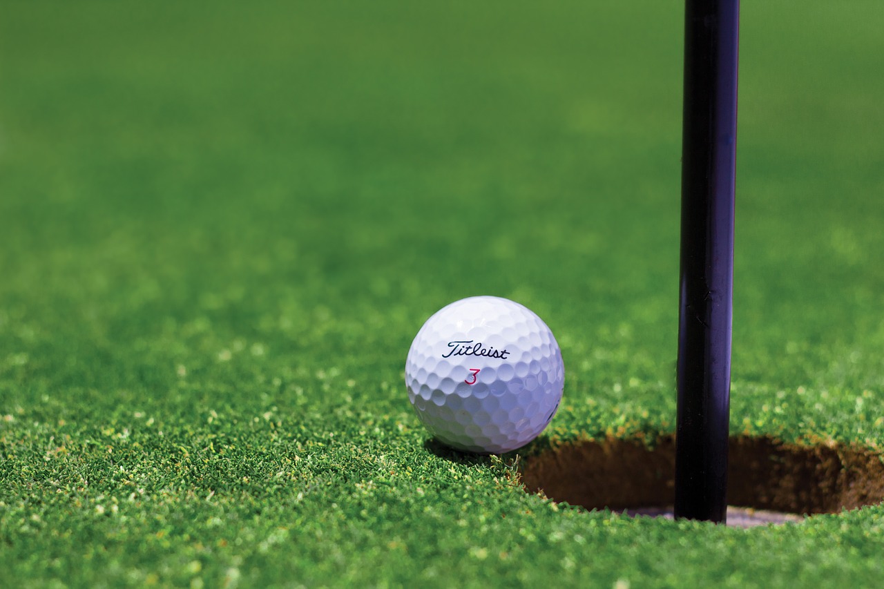 Slikom je prikazana loptica za golf.