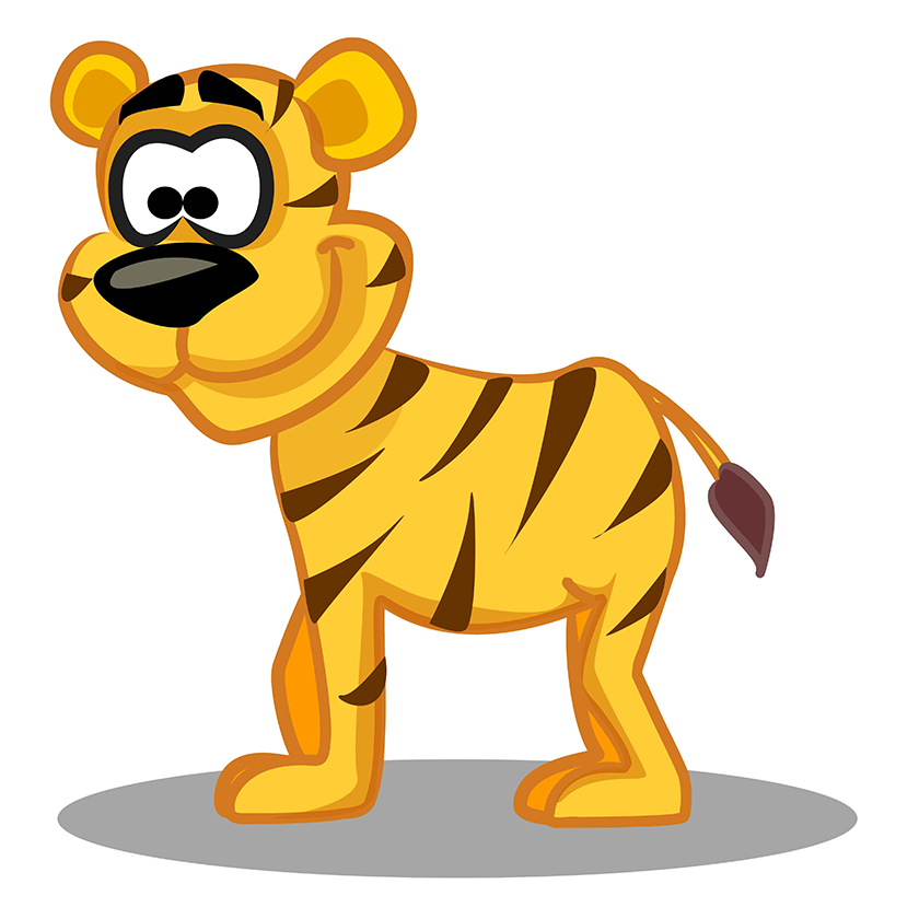 Ilustracija prikazuje tigra.