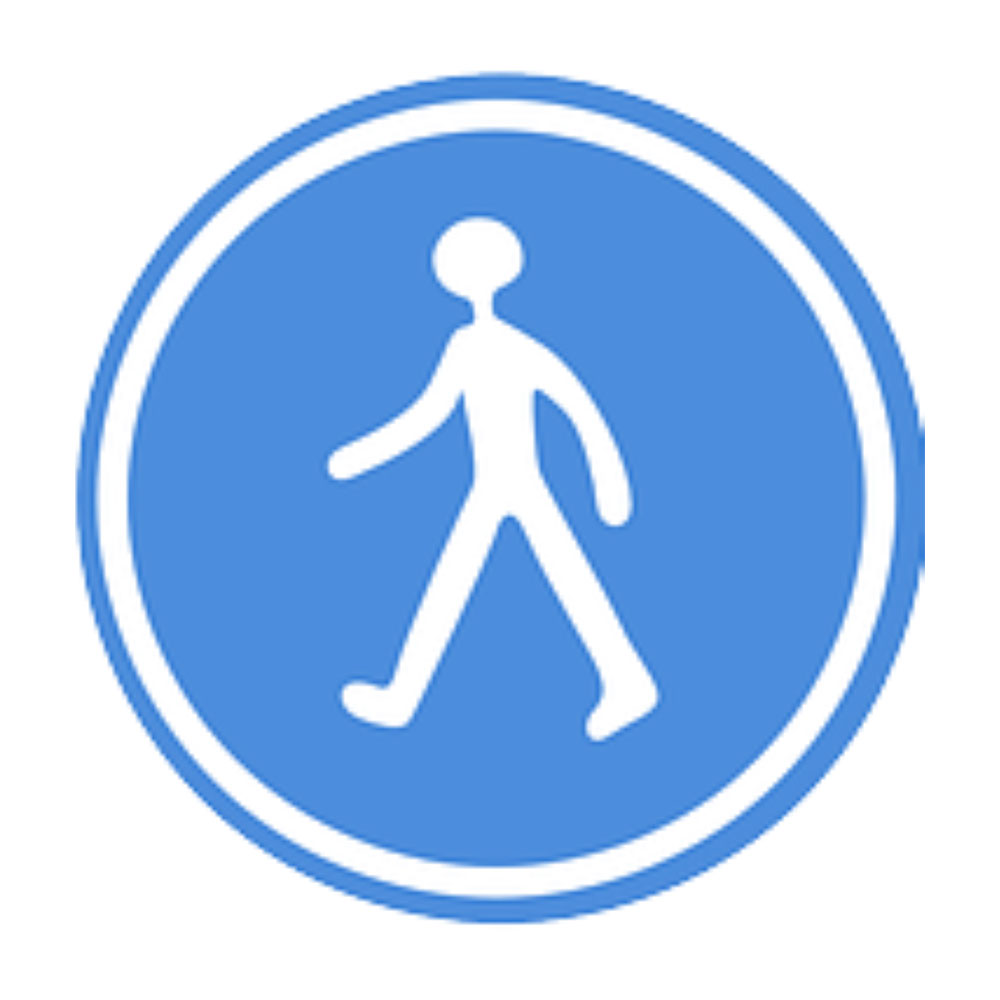 Ilustracijom se prikazuje prometni znak koji obilježava pješačku stazu.