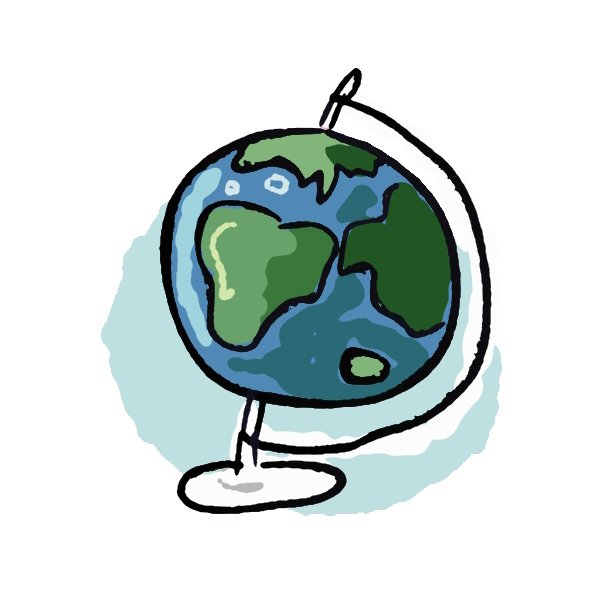Ilustracijom je prikazan globus.