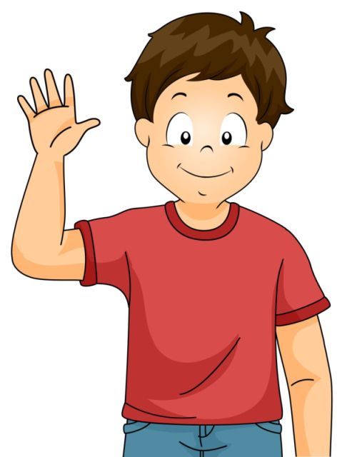Na ilustraciji je prikazan dječak koji pozdravlja mašući rukom dok nam prilazi.
