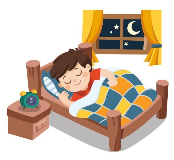 Ilustracijom je prikazan dječak koji spava u svojem krevetu.