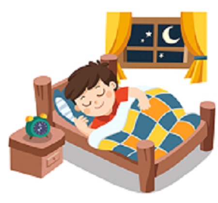 Ilustracijom je prikazan dječak koji spava u svojem krevetu.