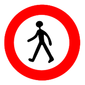 Fußgänger</br>verboten