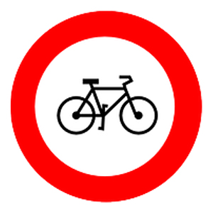 Radfahrer</br>verboten