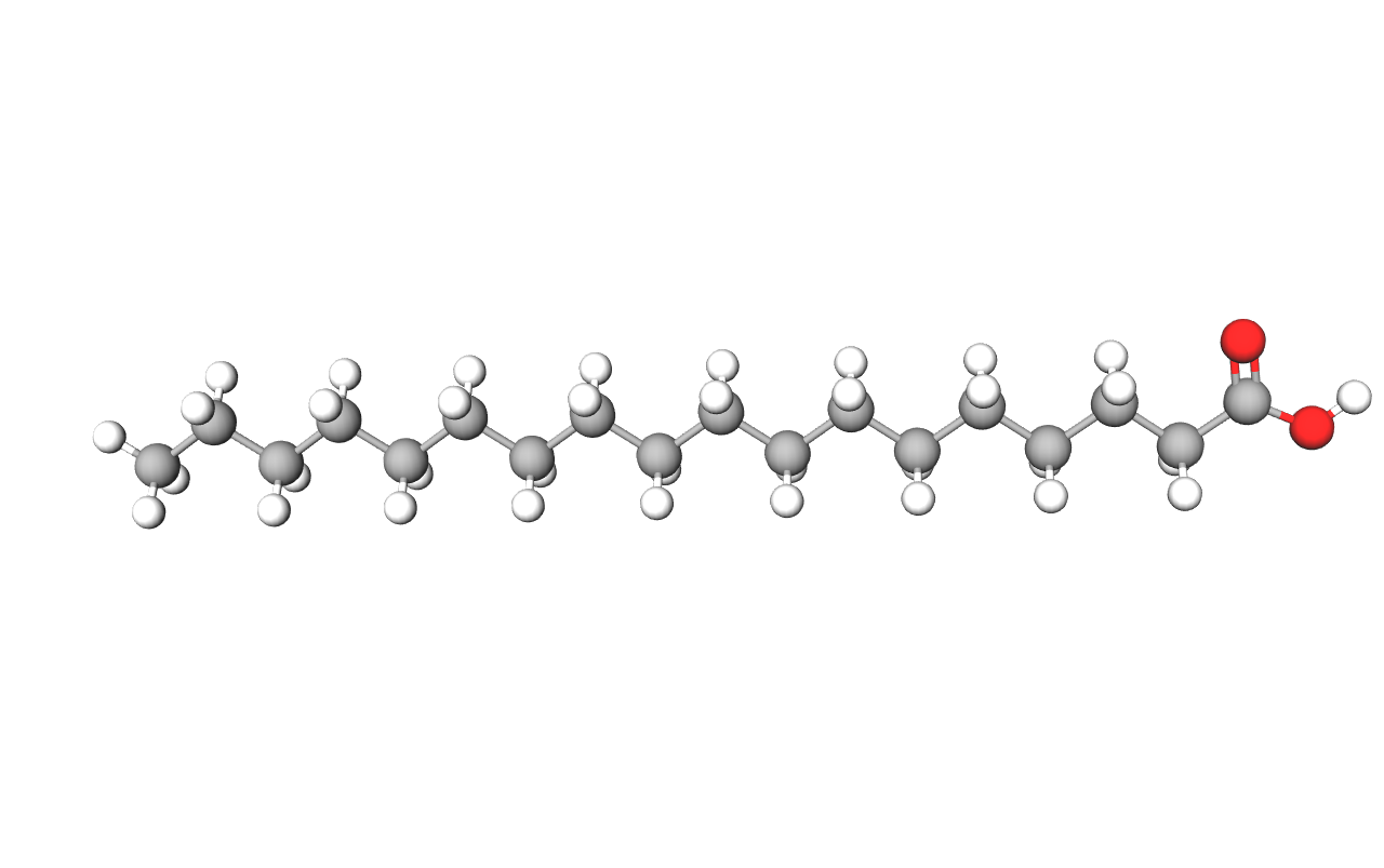 Palmitinska kiselina strukturna formula