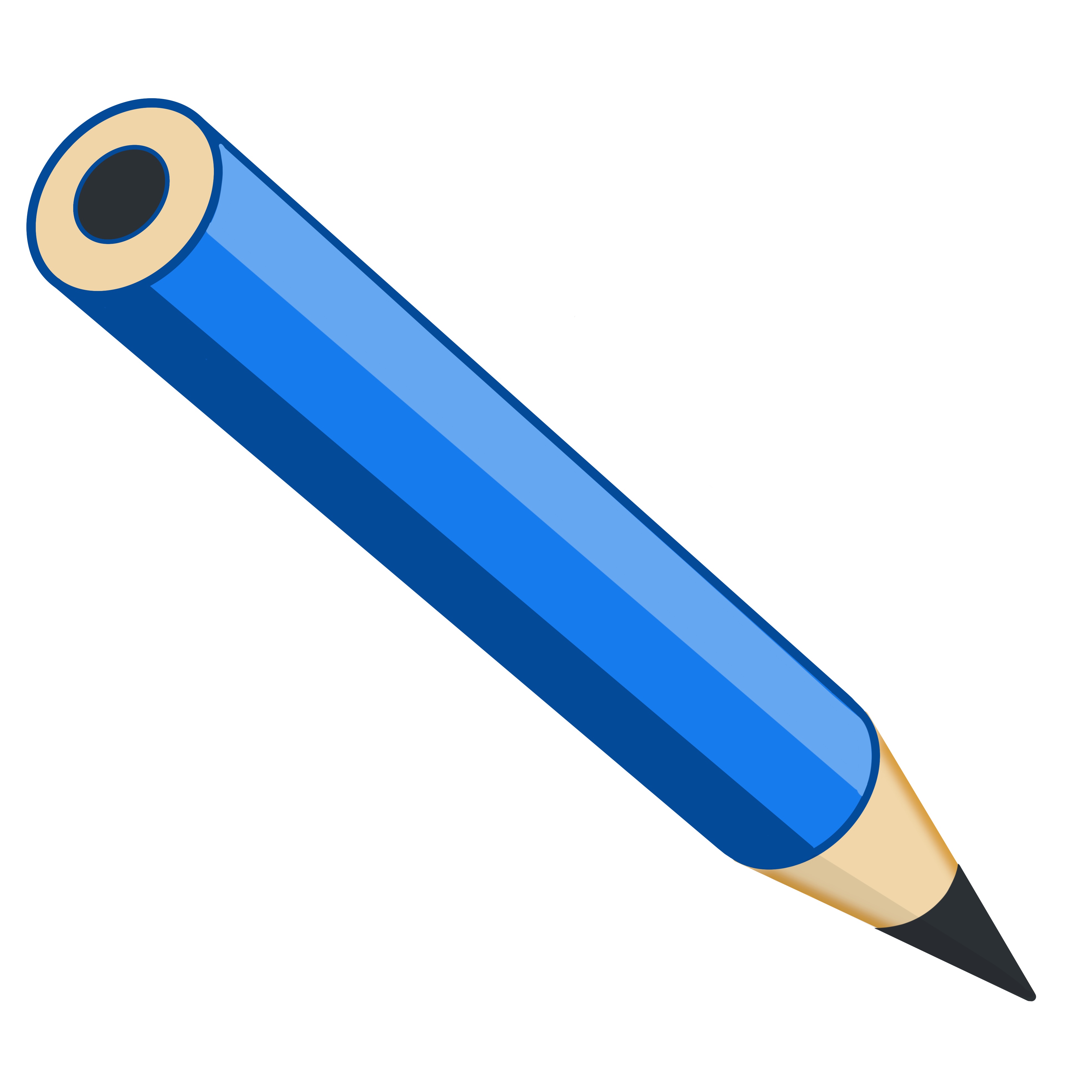 Grafitna olovka plave boje.