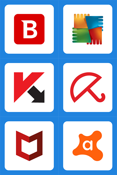 Logotipovi raznih antivirusni programi