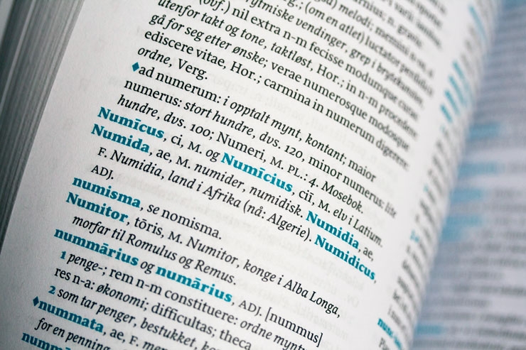 Na slici je prikazana stranica latinsko- njemačkog rječnika na početnom slovu N.