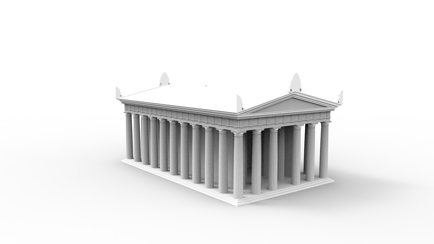 Ova slika prikazuje rimski hram.