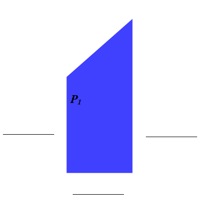 Na slici je trapez površine P1.