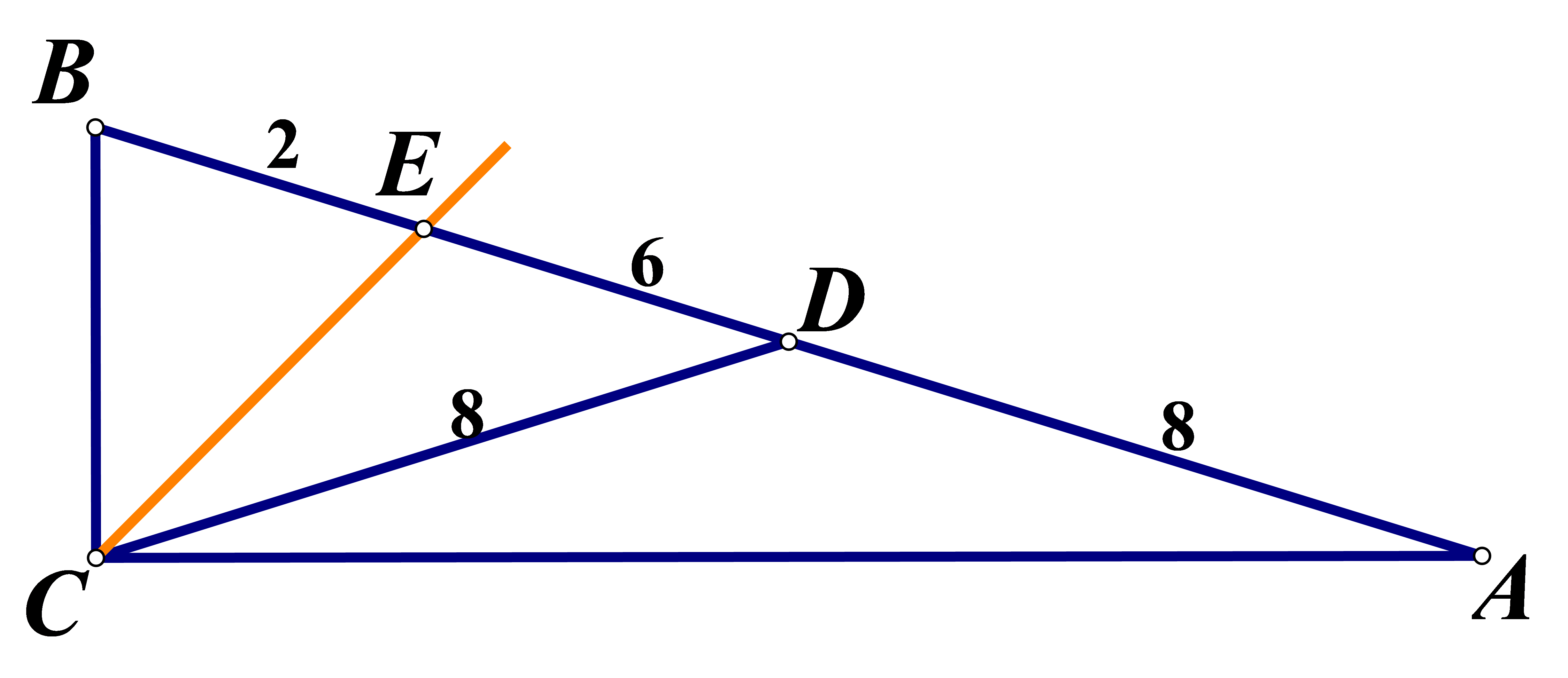Na slici je pravokutni trokut u kojem je povučena težišnica i simetrala kuta.