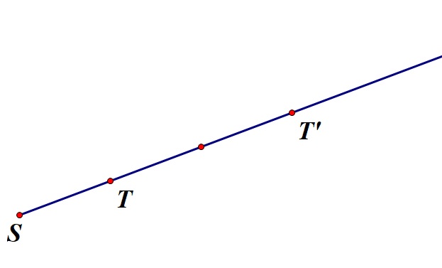 Na slici je točka i njezina homotetična slika s koeficijentom 3