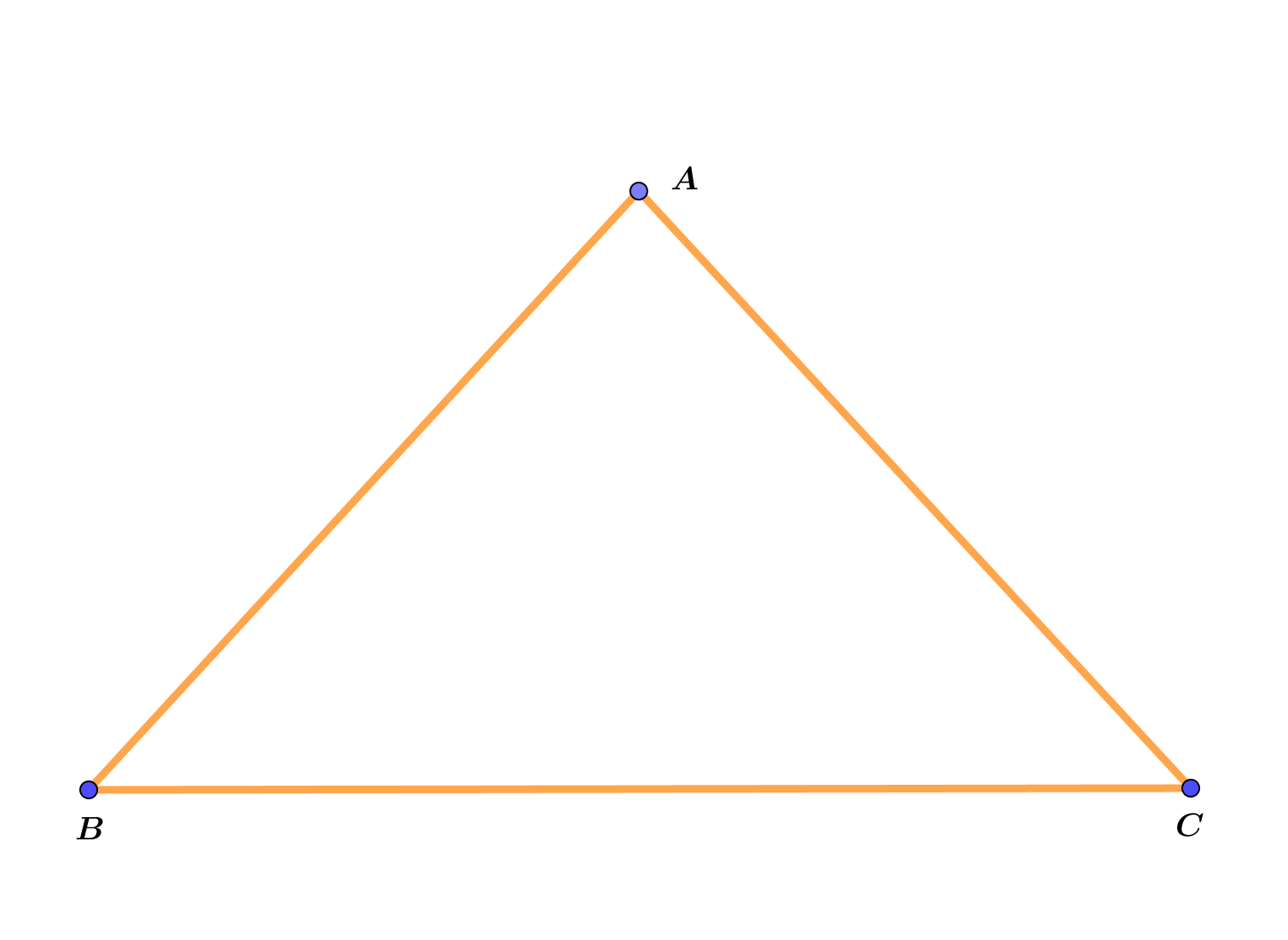 Na slici je Jednakokračni trokut.