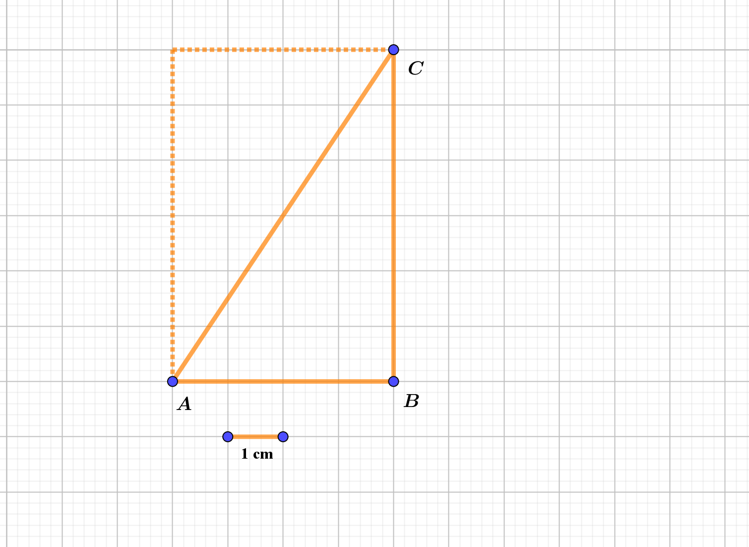 Na slici je pravokutni trokut sa katetama duljina 4 cm i 6 cm.