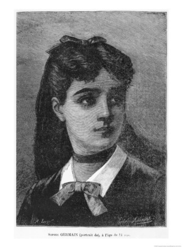 Na slici je francuska matematičarka Marie Sophie Germain.