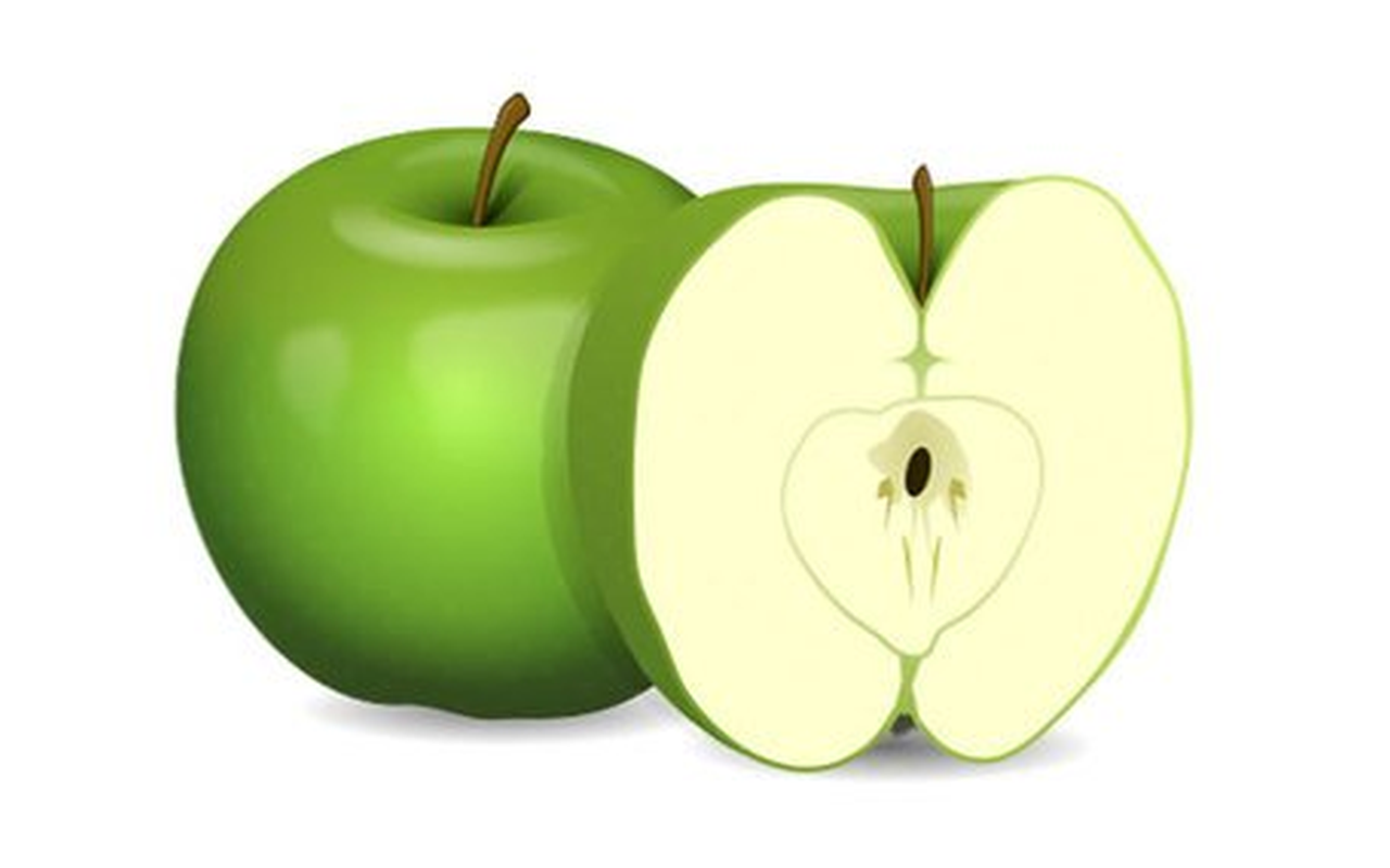 Na slici su prikazane zelene jabuke.