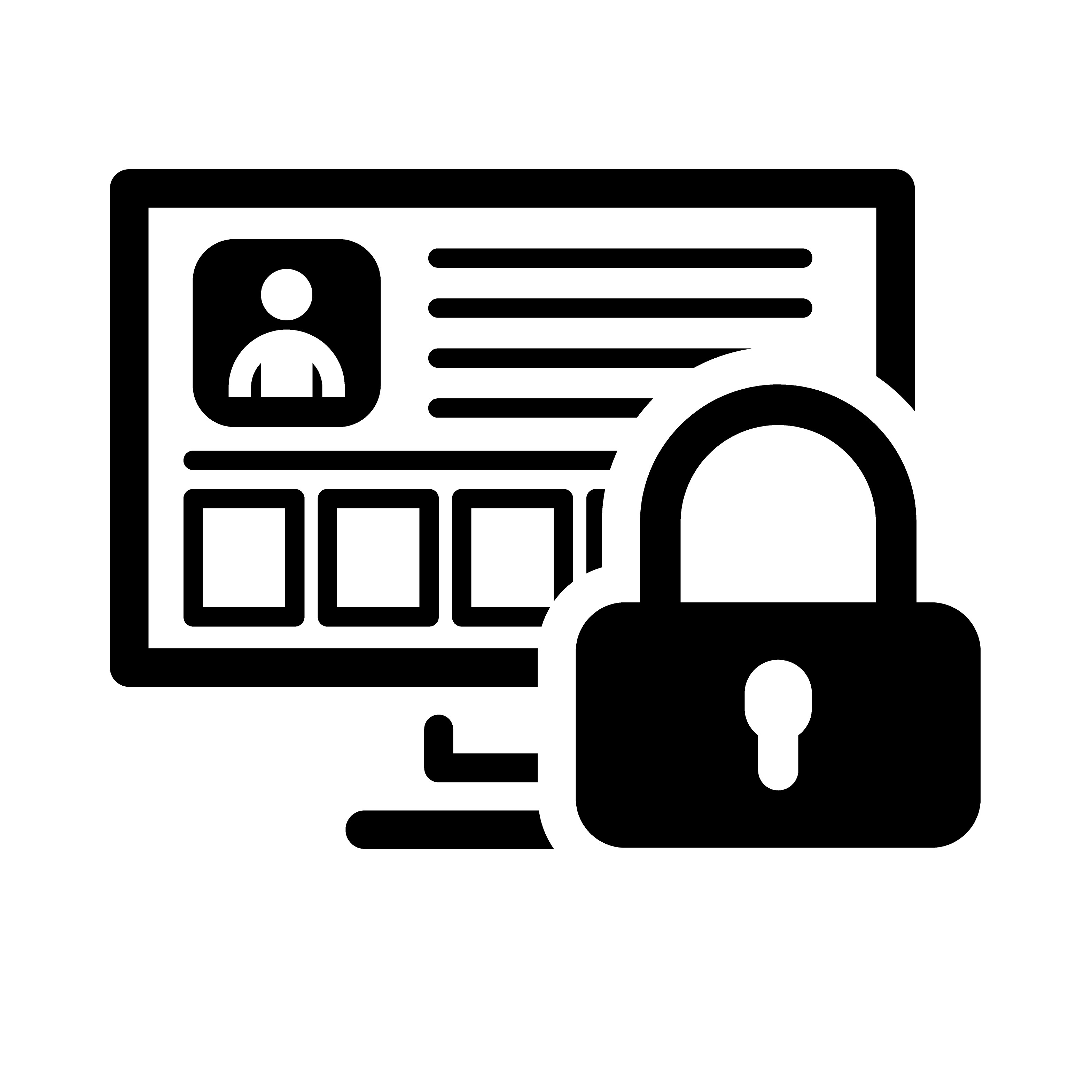 Slika prikazuje internetsku ikonu za zaštitu podataka