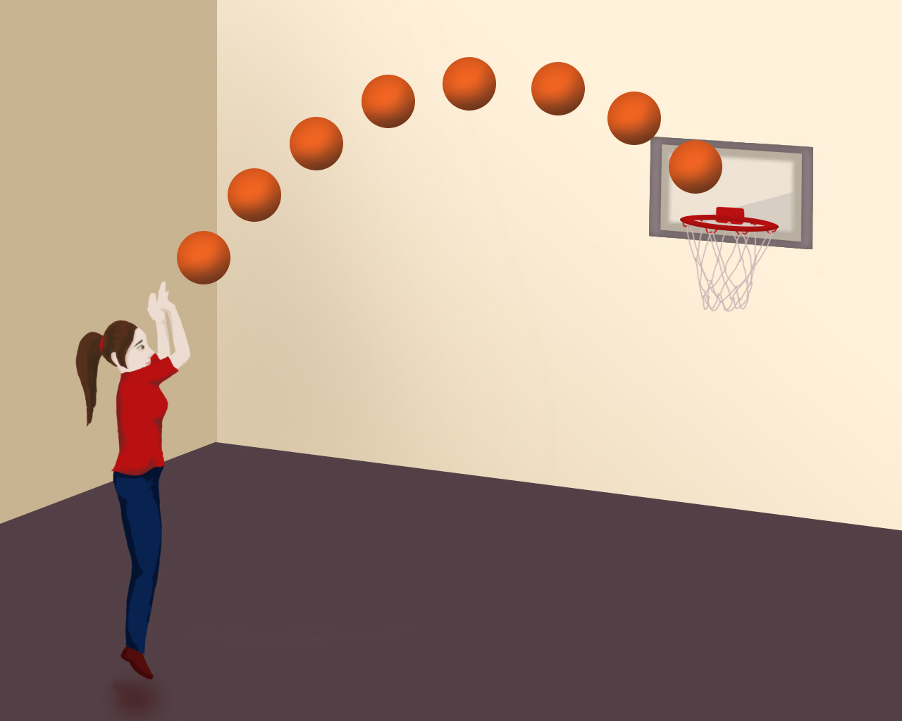 Putanja košarkaške lopte – parabola.