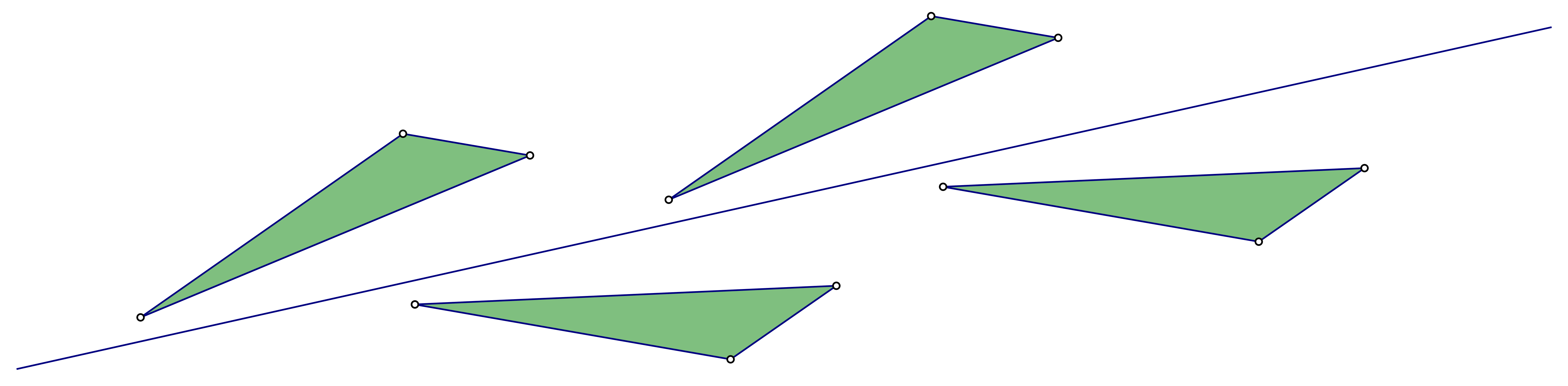 Na slici je prikazano klizno zrcaljenje raznostraničnog trokuta.