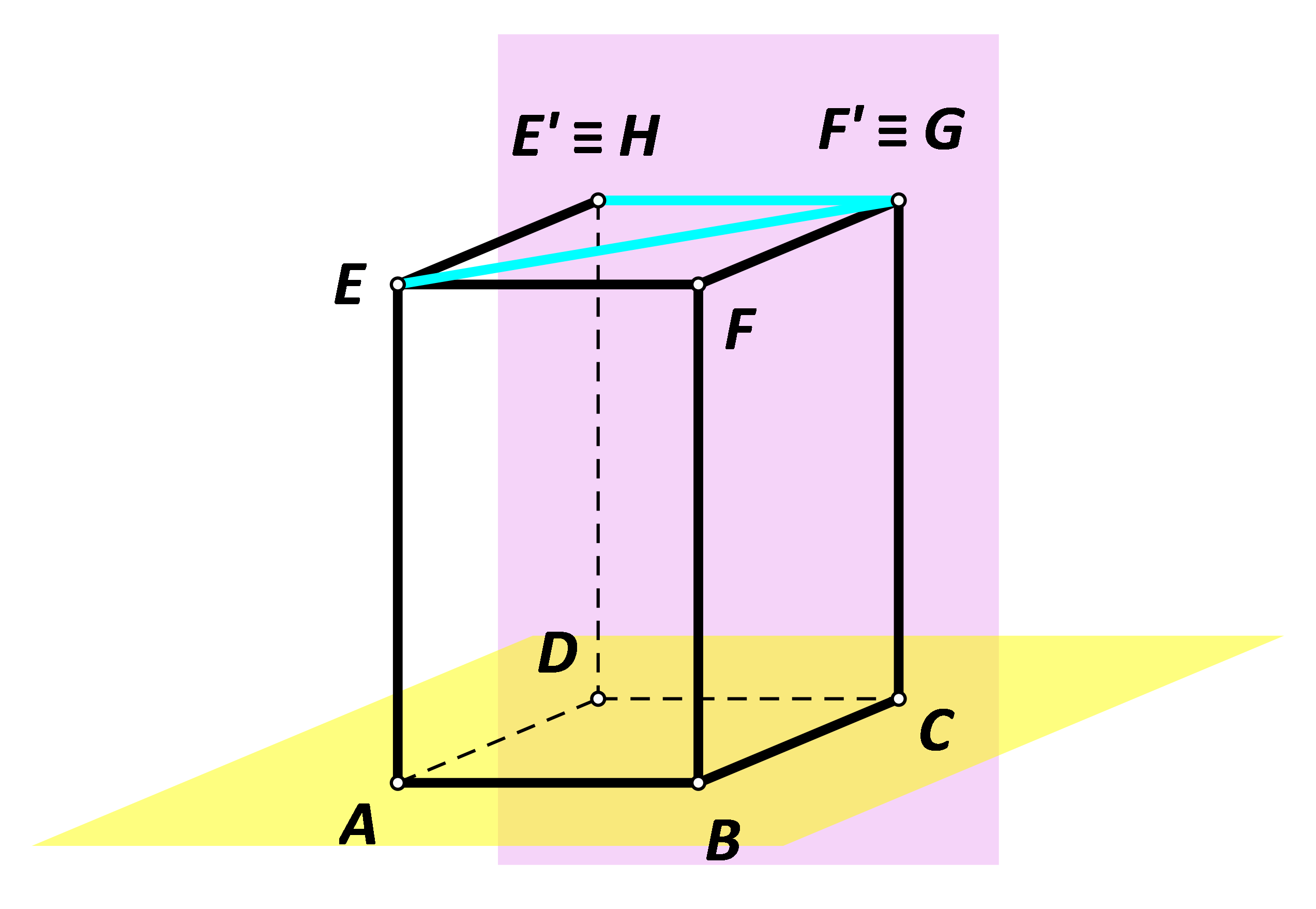 Na slici je ortogonalna projekcija (nacrt) dužine EG na ravninu CDH.