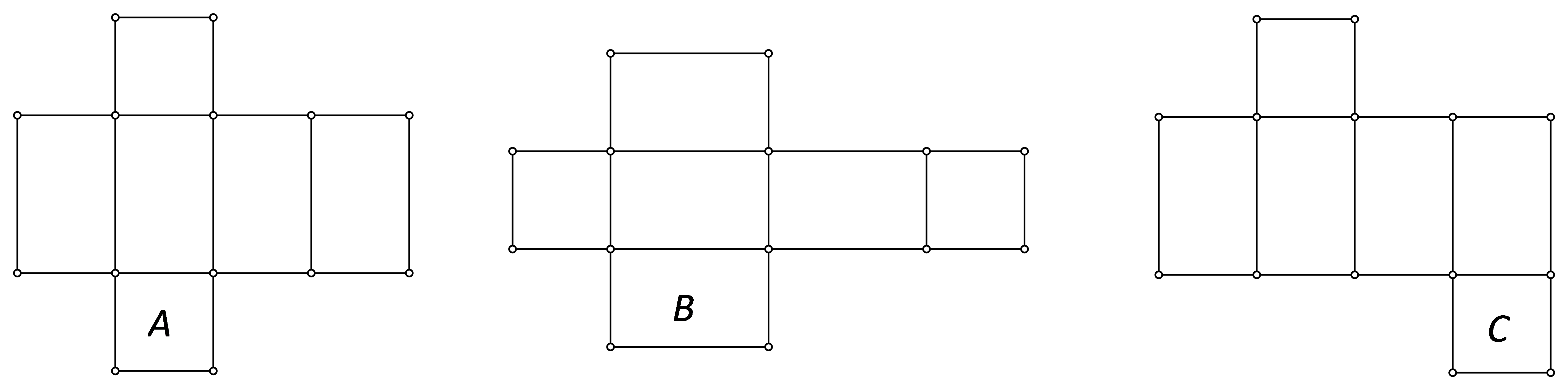 Slika prikazuje moguće mreže prizme iz zadatka.