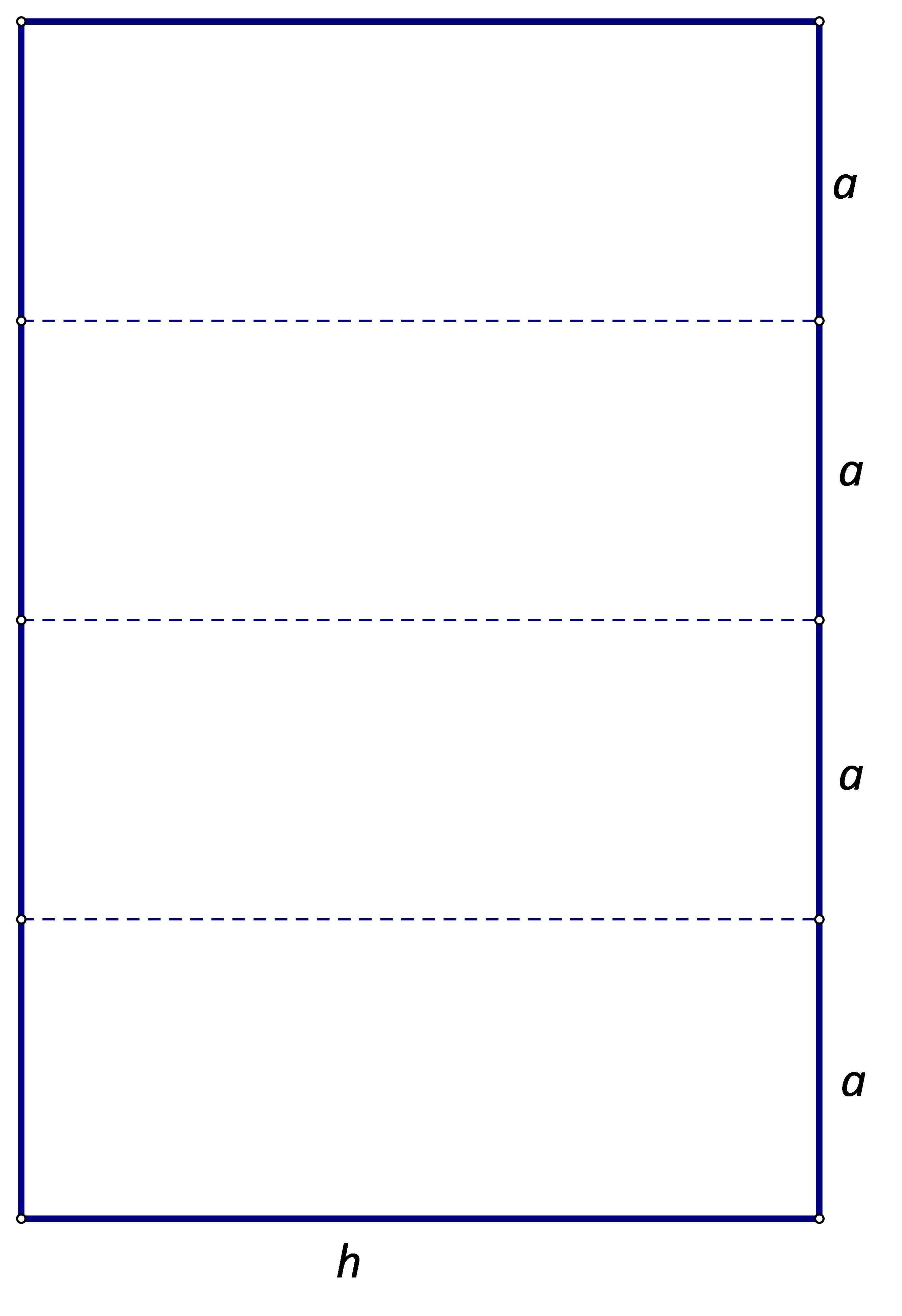Slika prikazuje pobočje niske četverostrane prizme prema uputama iz zadatka.