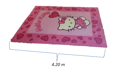 Fotografija tepiha za dječju sobu s motivom Hello Kitty