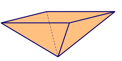 Slika prikazuje četverostranu piramidu.