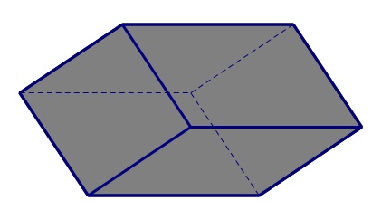Slika prikazuje kvadratnu prizmu.