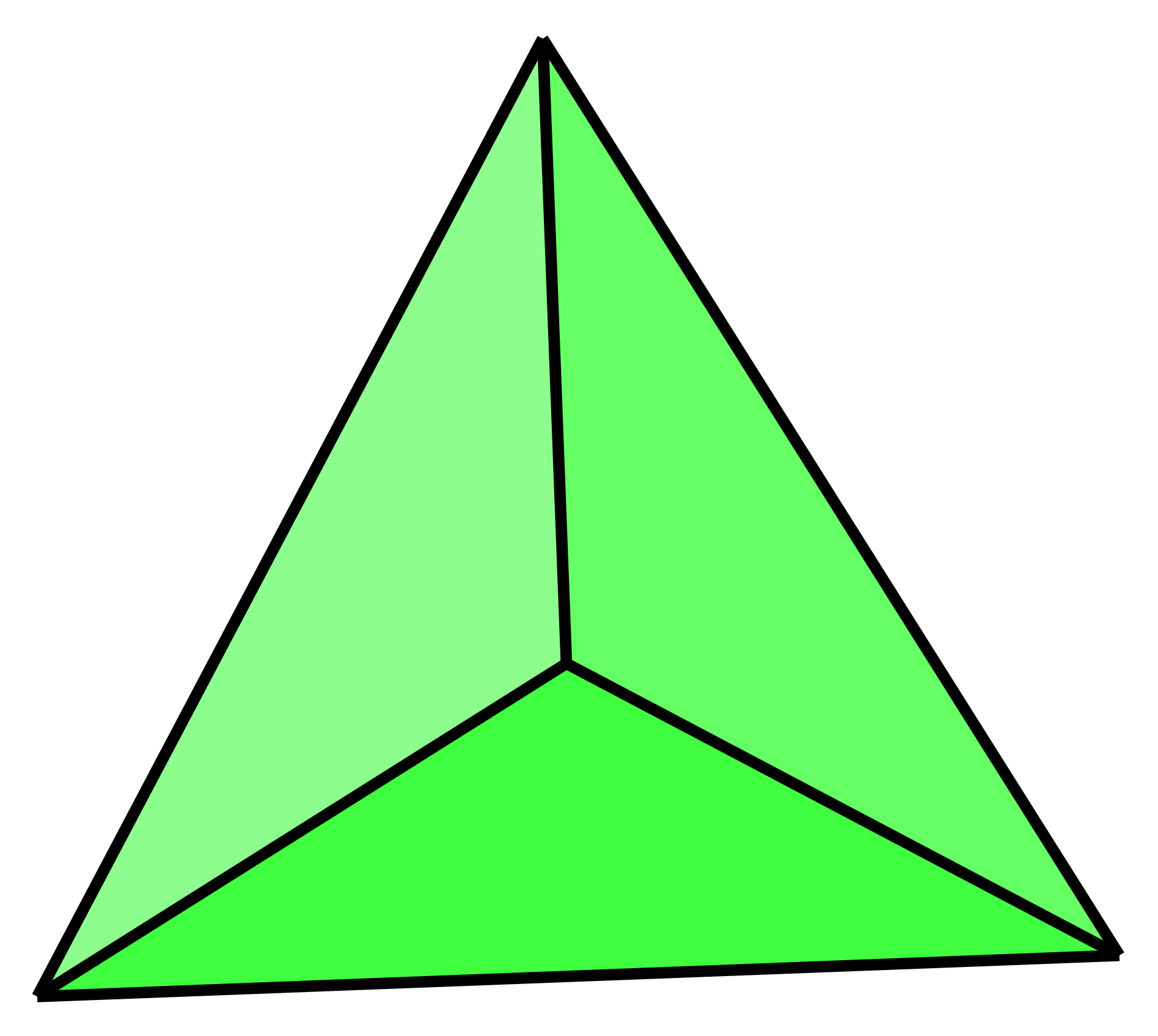 Slika prikazuje tetraedar.