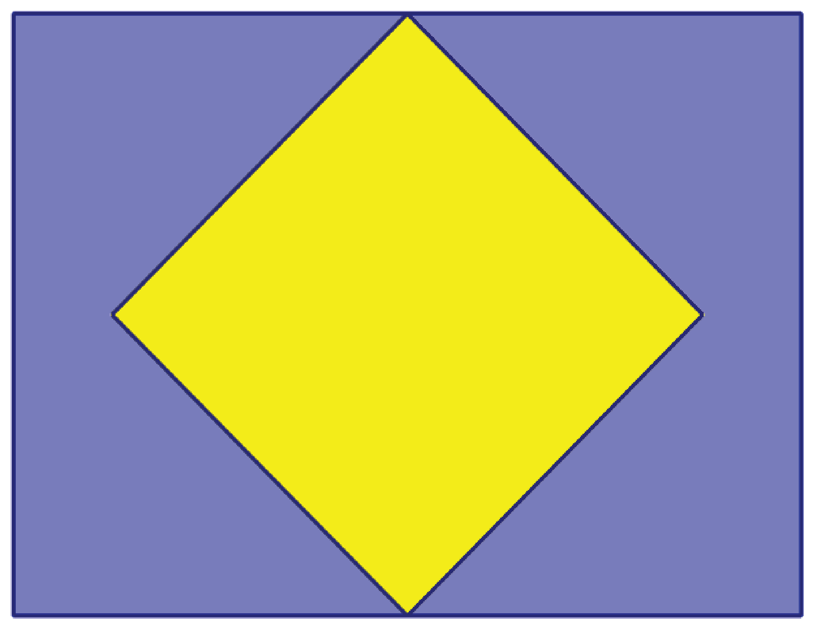 Na slici je kvadrat upisan unutar pravokutnika tako da su dijagonale kvadrata paralelne stranicama pravokutnika i da dva nasuprotna vrha kvadrata pripadaju duljim stranicama pravokutnika.