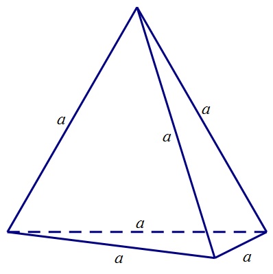 Slika prikazuje tetraedar
