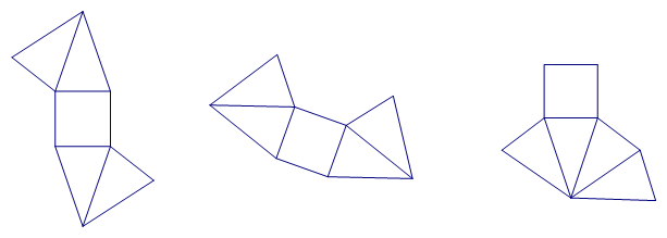 Slika prikazuje mreže četverostrane piramide s jednim uljezom