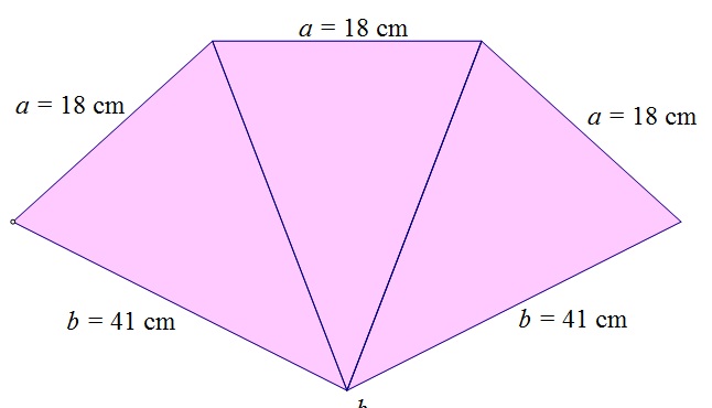 Na slici su prikazanatri jednakokračna trokuta po dva spojeni na krakovima.