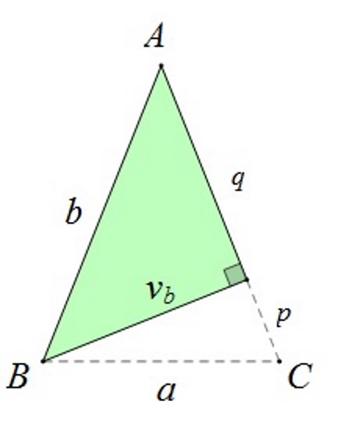 Slika prikazuje veliki pravokutni u jednakokračnom trokutu nastao povlačenjem visine na krak
