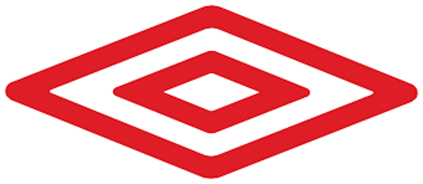 Slika prikazuje logo sportske marke Umbro. Logo se sastoji od dva romba. Manji romb smješten je unutar većega, stranice su im paralelne, a dijagonale im se sijeku u istoj točki.