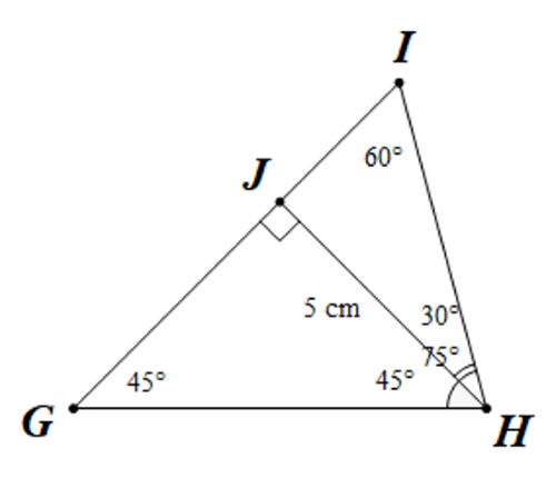 Slika prikazuje trokut prema uputama iz zadatka.