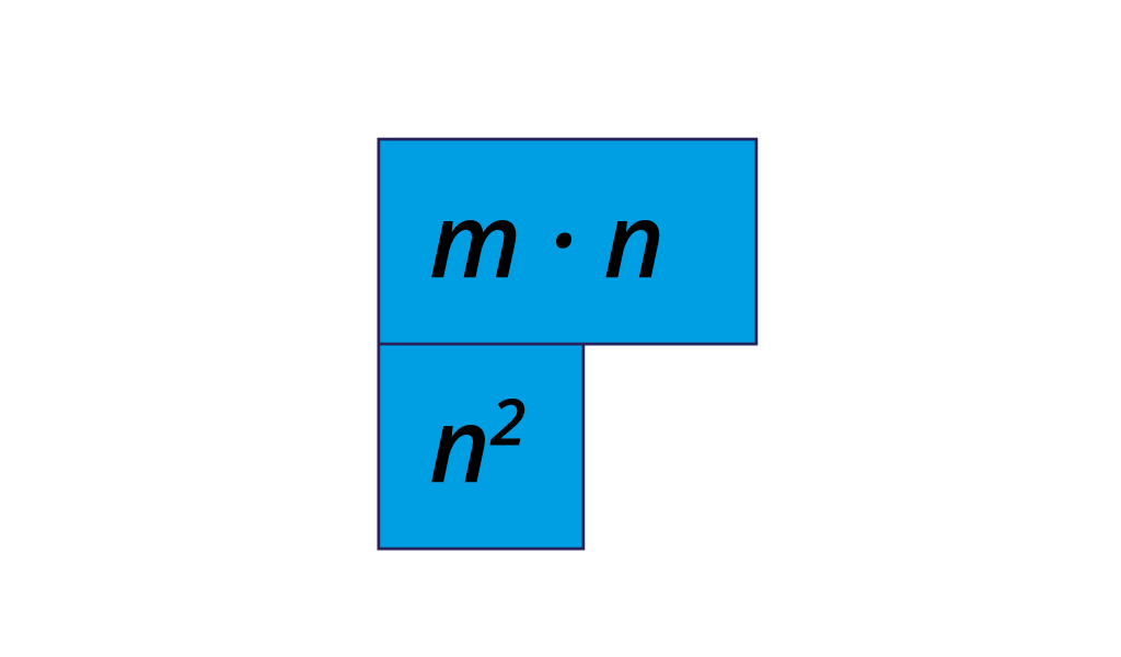 Tlocrt sastavljen od jednog  kvadrata i jednog pravokutnika